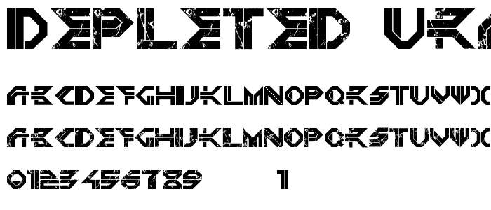 DEPLETED URANIUM Regular font